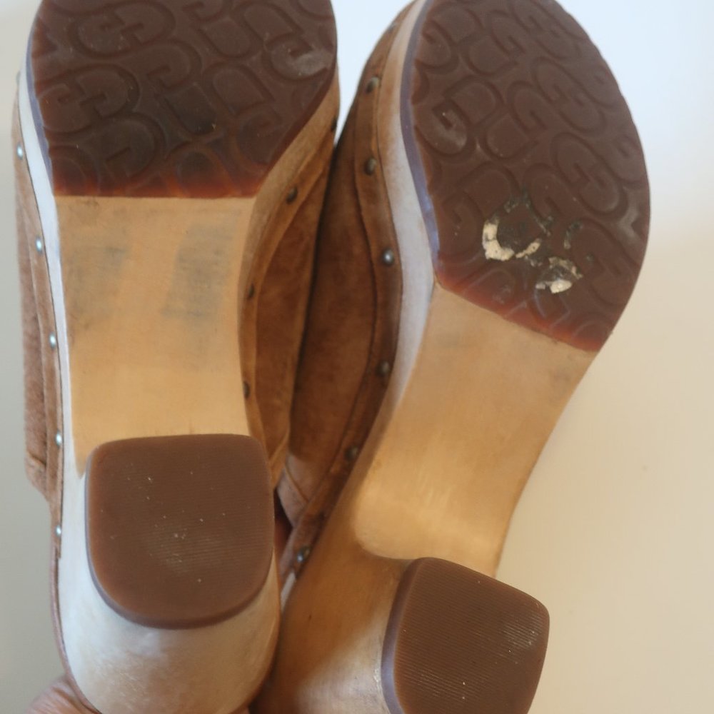 UGG Brown Suede Clog Mules size 7 - Picture 7 of 7